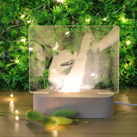 Lampe de nuit 3D en forme de chien, lampe de nuit LED USB, lampe de table en acrylique 3D pour la décoration de la maison