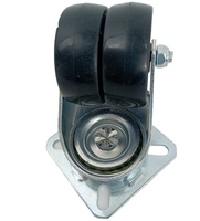 Multi Specification Universal Antistatic Plomb Casters Double Wheel TPR Wheel Twin Wheel Furniture Castor