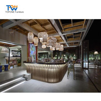 Comptoir de bar moderne de haute qualité 2022 pour bar à vin, restaurant, café