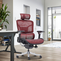 Siège de bureau moderne de luxe 4D accoudoir à tringlerie système de soutien lombaire 3D design pivotant chaise de bureau ergonomique Silla
