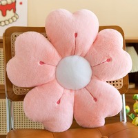 PP bantal bunga matahari boneka bulu kelinci dan katun bantal bunga enam kelopak untuk bantal dekorasi kursi jendela teluk kamar tidur feminin