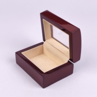 Boîte à bijoux en bois, design rectangulaire, fermeture magnétique, style fait main et tendance, avec fenêtre de visualisation avancée et pratique, simple
