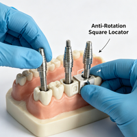 Prothèses en titane argenté pour implants dentaires compatibles Osstem, avec plateau ouvert pour transfert d'empreintes et abutments personnalisés