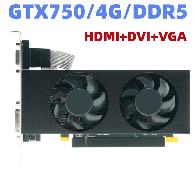 New GTX 750 4GB GDDR5 Half-Height Fan-Cooled Discrete Gaming Graphics Card for Small Form Factor Desktop Computers