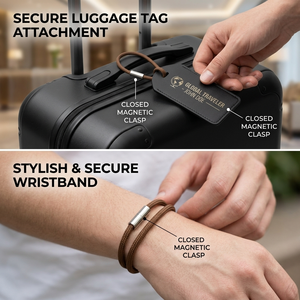 Bracciale <span class=keywords><strong>da</strong></span> Uomo in Acciaio Inossidabile e Paracord Intrecciato, Impermeabile con Chiusura Magnetica Regolabile per Attività all'Aperto e Viaggi - Product Image 6