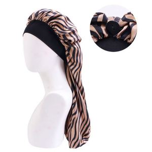 Bonnet long en satin large avec fermeture à bouton-pression, pour tresses longues, pour femme, plage, extérieur, usage quotidien, toutes saisons - Product Image 3