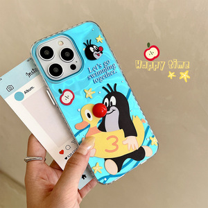 Custodia <span class=keywords><strong>Protettiva</strong></span> per <span class=keywords><strong>iPhone</strong></span> <span class=keywords><strong>XR</strong></span> e Apple 16 Pro con Effetto Ondulato Acquatico e Design Carino a Forma di Talpa Nuotante - Vendita all'Ingrosso - Product Image 5