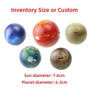 Pelotas Antiestrés Chinas con Logotipo y Diseño Personalizados, Pelotas de Espuma Mágica, <span class=keywords><strong>Ocho</strong></span> Planetas, Luna, Planeta, Pelota Elástica, Esponja Rebotadora, Juguete Blando - Product Image 2