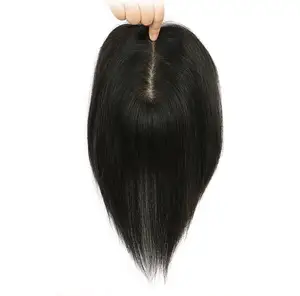 Penjualan Terbaik 100% Remy Eropa Sutra PU Dasar Rambut Manusia Wig untuk Wanita