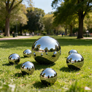 Özel boyut cilalı süs küre Gazing topu paslanmaz çelik bahçe ayna küre ev açık dekorasyon için - Product Image 6