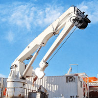 Nouvelle conception, grue de chantier robuste pour commande en gros, grue à flèche articulée hydraulique pivotante à 360° de 3,5t à 7 tonnes pour club nautique