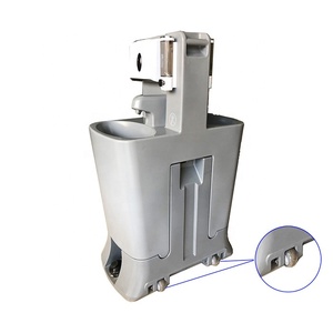 Station de lavage des <span class=keywords><strong>mains</strong></span> <span class=keywords><strong>autonome</strong></span> portable en plastique HDPE robuste avec pompes à pied et réservoirs de stockage - Product Image 2