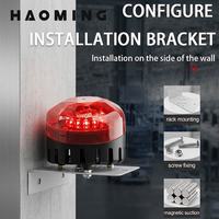 Luz Estroboscópica LED Roja de 3W 100dB con Sirena, DC12V, Micro USB, Flash de 4MB para Sistema de Alarma de Seguridad Interior y Exterior