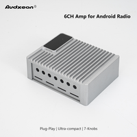 4x50W+2x30W 6 Kanallı Android Araç Amfisi Tak Çalıştır Kompakt Alüminyum Ton Kontrolü Araç Ses Güç Amfisi