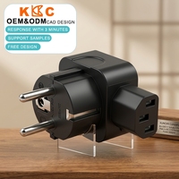 Convertisseur robuste EU CEE7/7 vers IEC C13, adaptateur d'alimentation anti-chute à coque renforcée