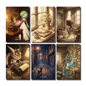 YQ Personnages Populaires Pikachu Gengar Eevee Tableau <span class=keywords><strong>d</strong></span>'Art Acrylique Myriad Moods à Collectionner, Boîte <span class=keywords><strong>de</strong></span> Boosters Pokémon pour Jeux <span class=keywords><strong>de</strong></span> Société - Product Image 5