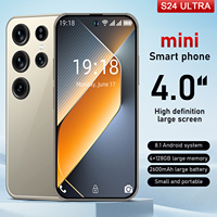Smartphone Android 14 S24 Ultra 5G débloqué 4 pouces, 6 Go de RAM, 128 Go, appareil photo 32 MP, batterie 4000 mAh, Face ID, empreinte digitale, GPS, double SIM, Deca