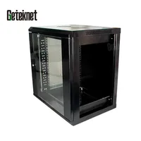 Armoire de serveur réseau murale mini Geteknet OEM coulissante 19 pouces 6U 9U 12U 15U 18U 22U en acier SPCC IP20