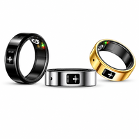 Bague Intelligente Étanche IP68 avec Suivi de Santé IA, Fréquence Cardiaque, Pression Artérielle, Sommeil, Suivi de Condition Physique et Enregistrement Audio Discret