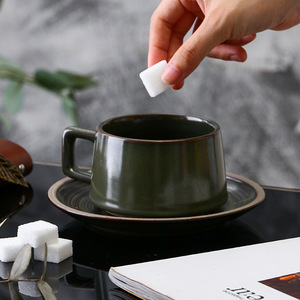 Tasse à café de style japonais écologique avec soucoupe et plateau de vente directe d'usine - Product Image 5