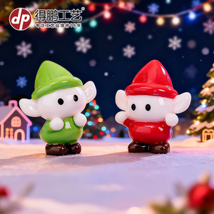 ตุ๊กตาเรซิ่นเอลฟ์คริสต์มาสขนาดเล็กสำหรับตกแต่งบ้านตุ๊กตาในช่วงเทศกาล - Product Image 4