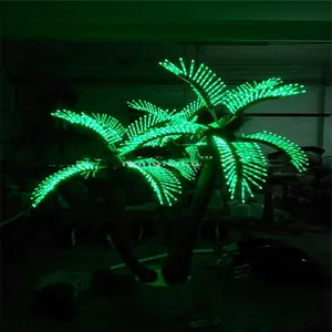 Miami atacado árvore topo estrela natal led luzes pássaro simulação natal árvore led palmeira