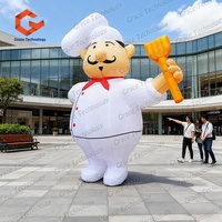 Modèle de chef gonflable promotionnel, ballon géant gonflable en forme de chef pour la publicité des restaurants