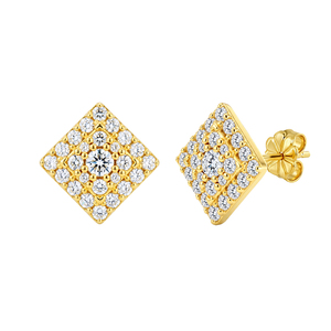 Boucles <span class=keywords><strong>d</strong></span>'oreilles clous carrées SMOE25 en moissanite VVS, <span class=keywords><strong>argent</strong></span> sterling 925, couleur or <span class=keywords><strong>D</strong></span>, étincelantes, pour femme, bijoux élégants - Product Image 3