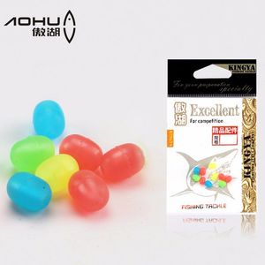 Perles de sécurité en silicone colorées de type Aohu O, ovales, anti-collision, pour la pêche en mer et sur les rochers, accessoires de pêche. - Product Image 3