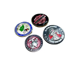 Hot Sale 1.75 Inch Metal Iron Zinc Alloy Double Sided Exquisite Beautiful Custom Challenge Coins For Souvenir