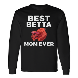 เสื้อยืดแขนยาว Best Betta Mom Ever ของขวัญสำหรับคนรักปลาเบต้า - Product Image 2