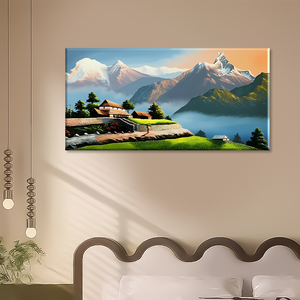 Dibujos animados del Himalaya artista impresión Digital lienzo decoración de pared diseño abstracto hogar estudio Naturaleza muerta Marco de pintura - Product Image 1