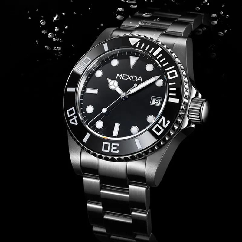 Mexda High Quality Revolving Ceramic Bezel Automatic Nh35 Diver Watch Stainless Steel Orologio Reloj De Lujo Watch Diving
