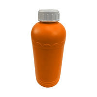Botol Deterjen Kosong Silinder Matte 1000ml HDPE dengan Pegangan Samping Grosir Logo Kustom untuk Sabun Cair Tutup Ulir
