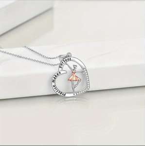 Collar de Plata de Ley con Diseño de Bailarina, Joyería de Baile, Regalo para Animadores, Novedad 2025 - Product Image 4