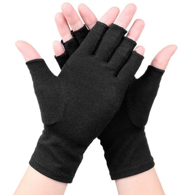 Перчатки против артрита для мужчин и женщин, спортивные Нескользящие митенки с закрытыми пальцами, для занятий спортом, фитнесом