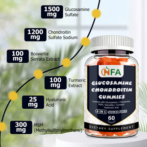 OEM ODM Adult Natural Glucosamine Chondroitin Gummies Glucosamine Sulfate Chondroitin Sulfate Sodium Supports Joint Function - Product Image 5