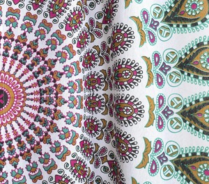 Rideaux Mandala Paon Bohème, Draperies Indiennes Hippie Multicolores pour la Décoration de Chambre et de Salon - Product Image 4