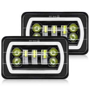 5 Inch 4x6 Inch Halo Ring Angel Eye Driving <b>Light</b> DRL <b>LED</b> Headlight H4 <b>LED</b> Head Lamp High Low Beam <b>Projector</b> <b>Led</b> Headlight - Product Image 1