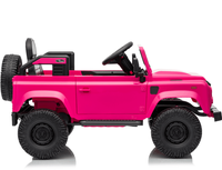 Voiture électrique pour enfant 12V, télécommande 2.4G, Land Rover Defender sous licence, avec poignée de poussée, pour enfants de 3 à 8 ans