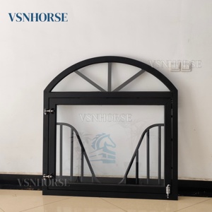Binicilik ahır istikrarlı tesisleri için V şekilli ızgara cam koruma ile High-End at durak pencere dayanıklı kanatlı tasarım - Product Image 4