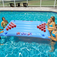 Table de bière gonflable personnalisé 24 trous, flotteur de piscine gonflable avec porte-gobelet