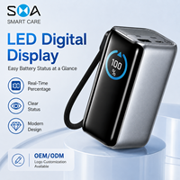 Großhandel 10000mAh 45W PD Powerbank LED Digitalanzeige USB-C Schnellladung Kabelloses Laden Wasserdicht Tragbar Reise Büro