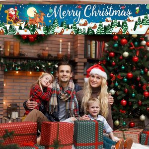 Décoration de Noël Bannière Fête Rassemblement Scène <span class=keywords><strong>Photo</strong></span> Arrangement de Cour, Drapeaux Suspendus, Tissu de Fond - Product Image 3