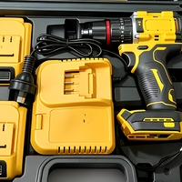 Perceuse électrique sans fil à vitesse variable, mini perceuse jaune avec mandrin 3 pouces pour réparations domestiques