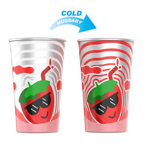 Personnalité Aluminium Métal Empilable Boisson 16Oz Changement de Couleur Pint Cup Bière Tumbler Tasse Avec Logo Personnalisé - Product Image 2