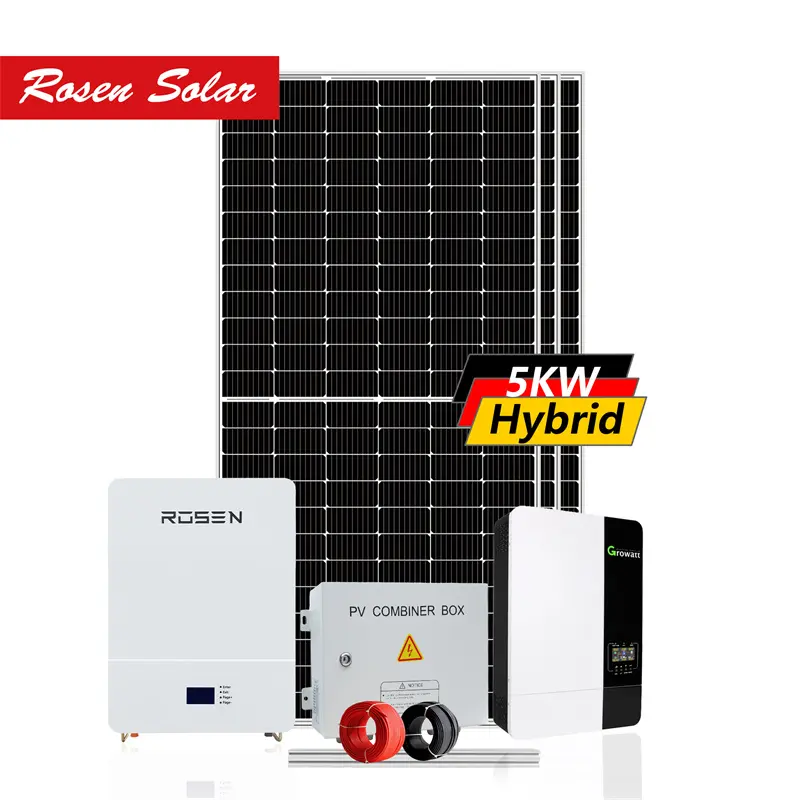 Full Set Solar Power Station Home Install 5KW Hybrid Off Grid Solar Power System