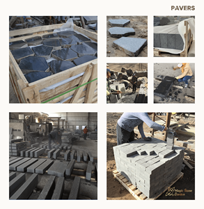 Pavés de basalte martelé de haute qualité <span class=keywords><strong>pour</strong></span> allées de jardin et décoration extérieure - Product Image 3