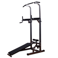 Equipo de Gimnasio en Casa IUNNDS, Torre de Potencia Multifuncional Plegable, Barra de Dominadas Ajustable, Estación de Entrenamiento de Fuerza con Soporte para Flexiones