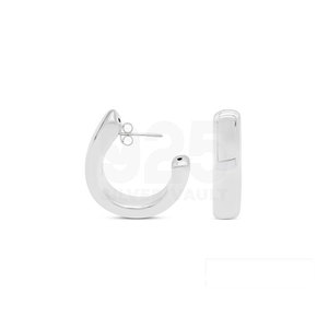 Superlative Quality Open <b>Hook</b> Round Stud Diameter 4.0 mm Sterling Silver 925 <b>Earrings</b> - Product Image 1